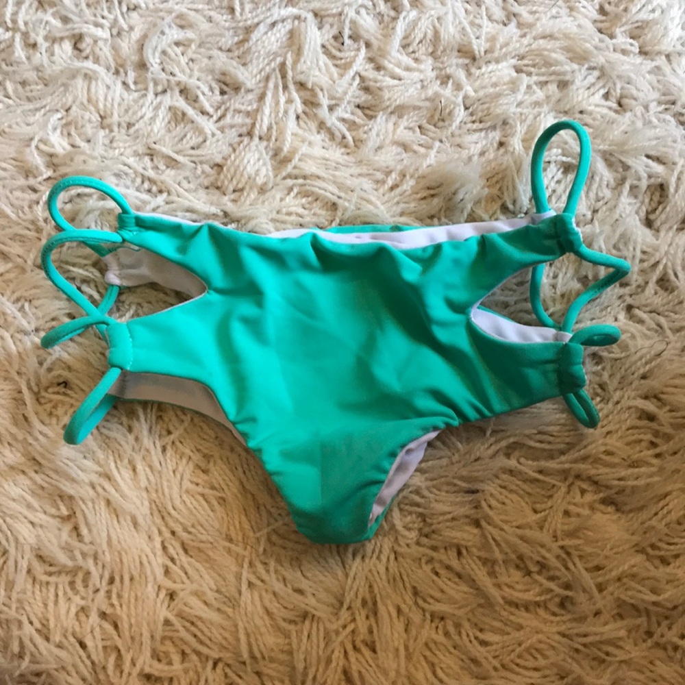 NALU SWIMWEAR TEAL THONG BIKINI